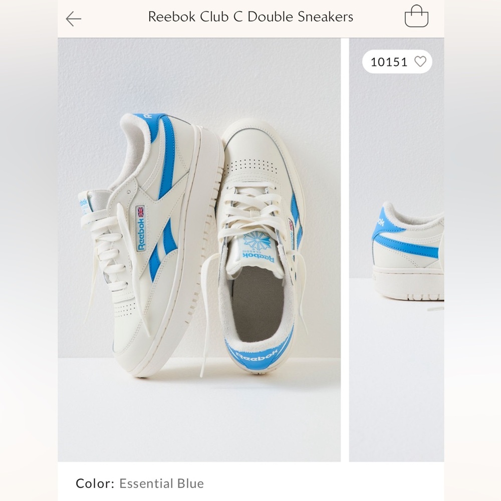 Reebok Club C Double Sneakers in essential blue size US women’s 8